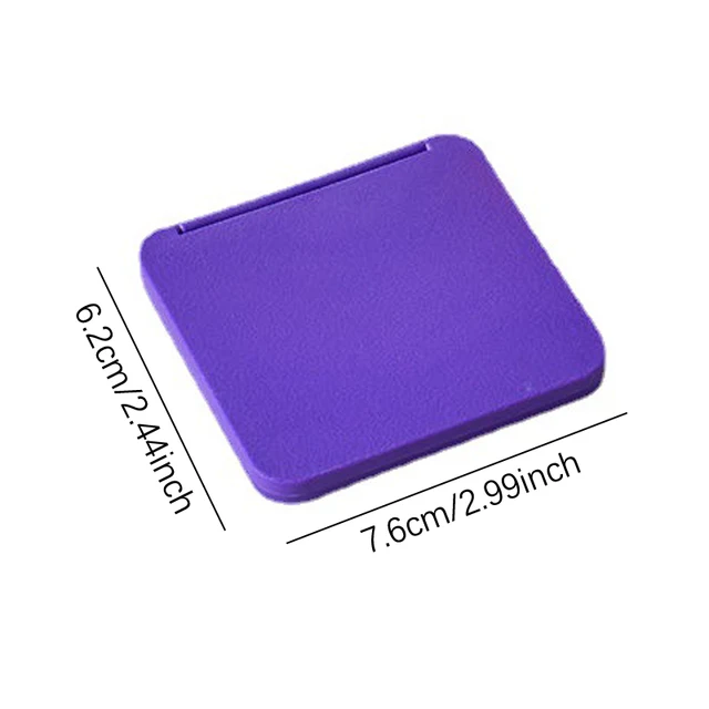 Miroir de maquillage carré portable pour filles, mini miroir à main, poche, double face, compact, plusieurs couleurs, 2 visages, mignon, cadeau 6