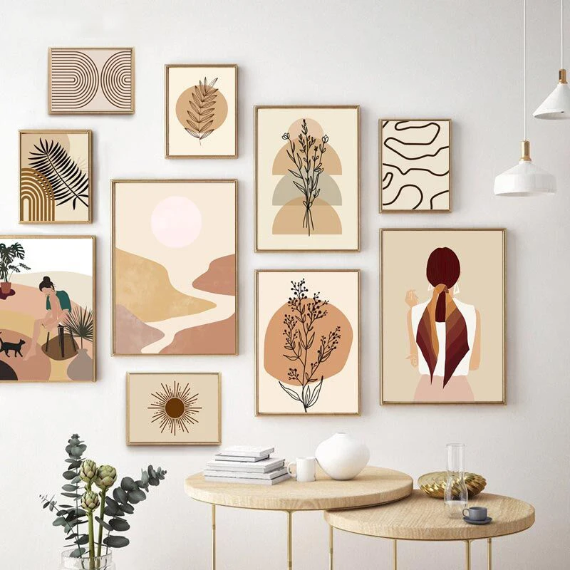 

Boho Posters Abstract Lines Botanical Picture Canvas Painting Matisse Character Landscape Wall Art Printing Room Decor Poster