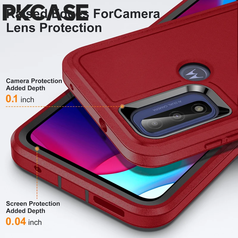 PKCASE 3-in-1 Hybrid Armor Shockproof Phone Case