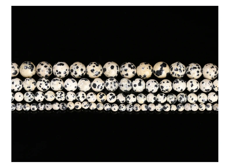 4 6 8 10 mm natürliche Dalmatiner-Jaspis-Perlen, rund, lose Distanzperlen für Schmuckherstellung, DIY-Halskette, Armband, Zubehör – Detail 11