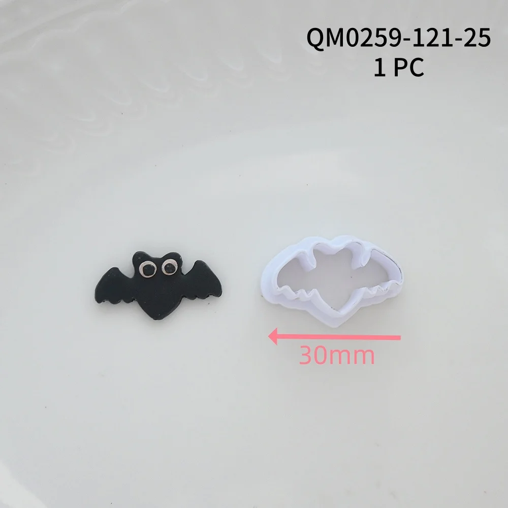 Halloween-Serie Zitronenschädel/Fledermaus/Spinne geformte Ton-Schneidformen für DIY-Ohrringe, die Handwerkzeuge aus Polymer-Ton herstellen – Detail 6