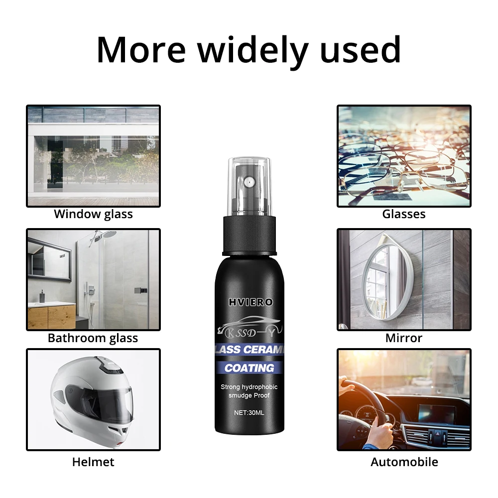 Ceramic Car Coating Auto Plastic Coating 30ml/50ml Auto Windshield Water Repellent Agent Car Windows Waterproof Rainproof Nano Hydrophobic Coating Antifogging Clearness