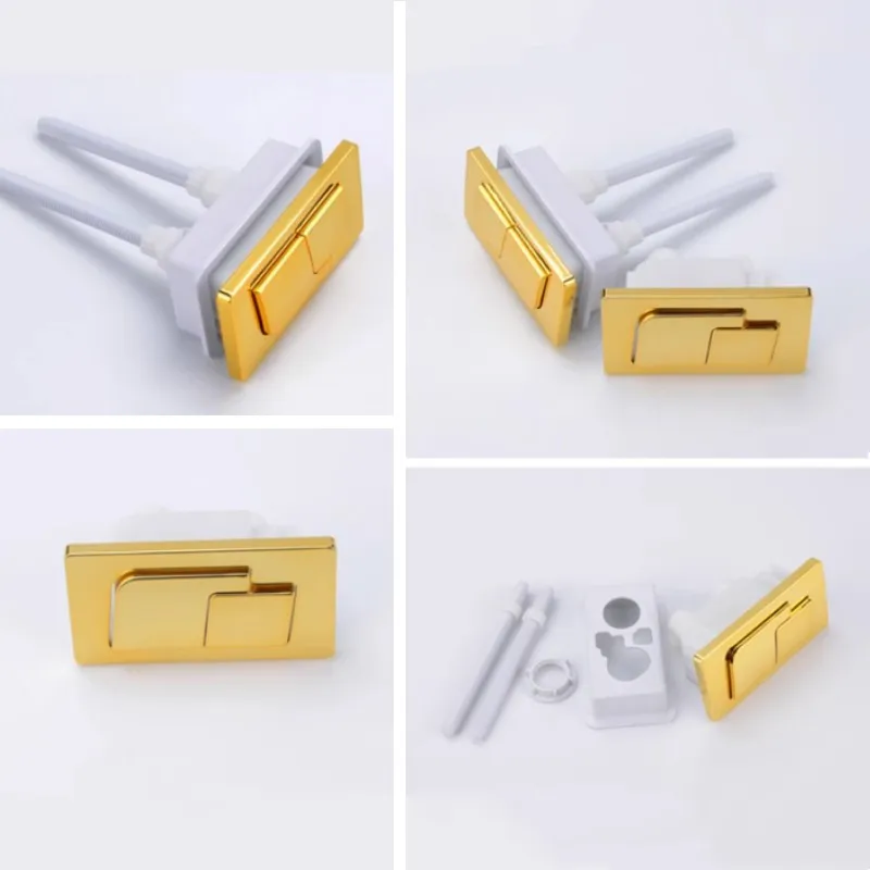 Toilet Drain Valve Dual Flush Tank Button Rectangular Toilet Water Saving Valve Drain Switch Button Bathroom Accessories toilet water tank button toilet drain valve