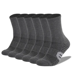 Urgot Brand 6 Pairs Outdoor Sports Men Socks Thickened Hiking Socks Sweat Absorbing Running Sock Autumn Winter Large Size 47-50