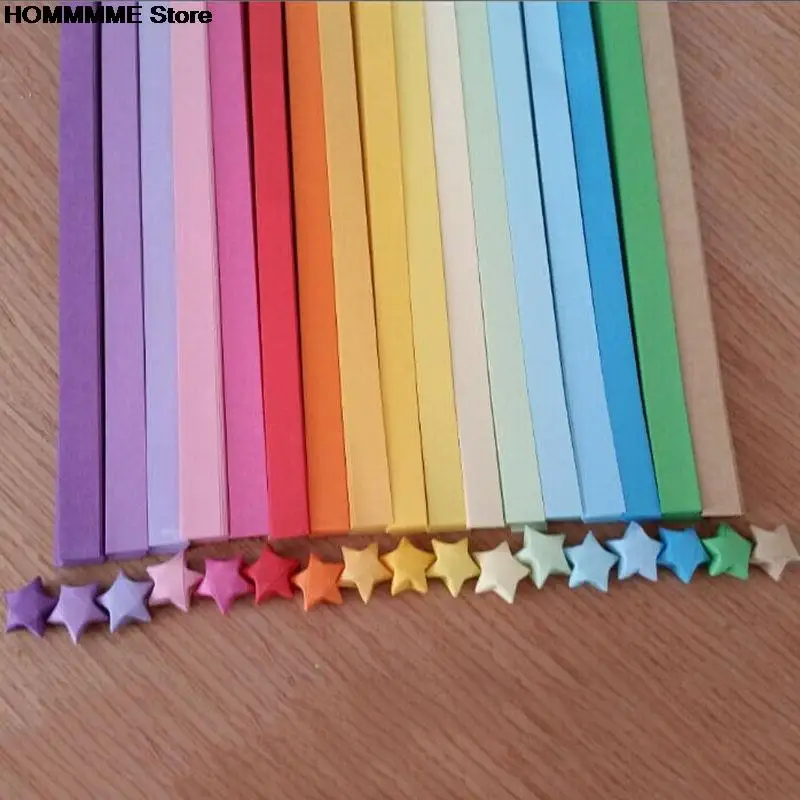 80 Pz/Lotto 18 Colori Strisce Di Carta Lucky Star Carta Artigianale Wishing Star Materiale Carta Decorativa Colorata Quilling