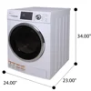 Compact Front-Loading Washer Dryer Combo 2.7 cu ft White Programmable LED Display Quiet Operation Space Saving Delay Start 4