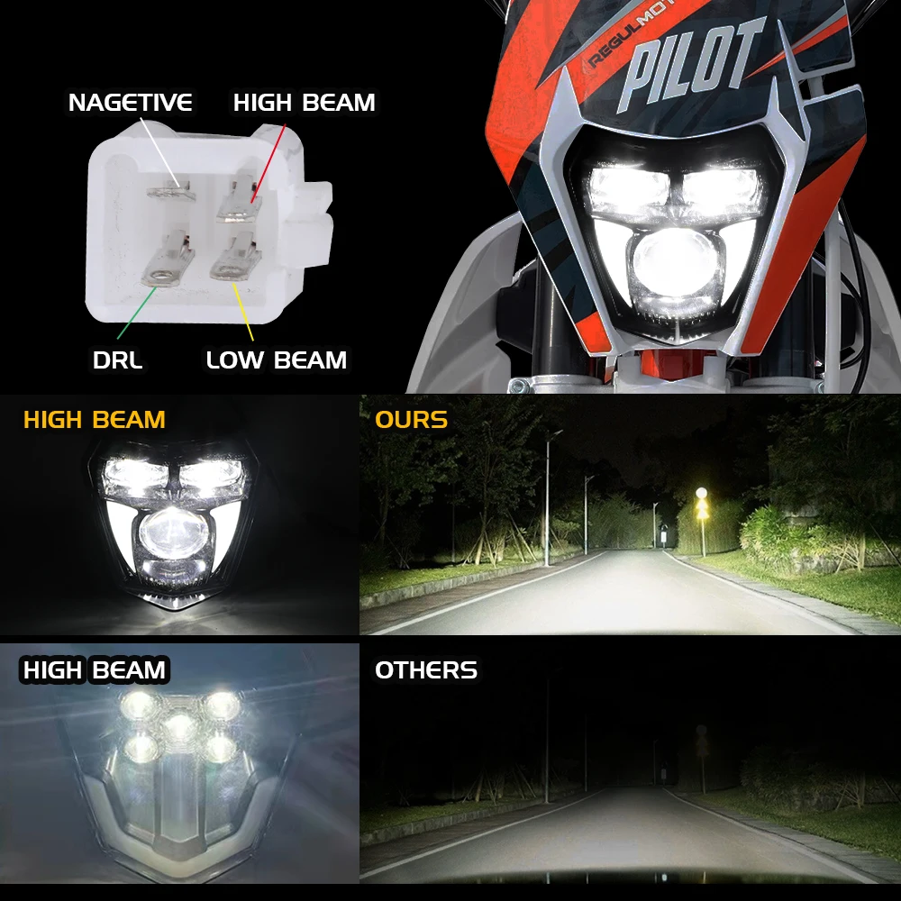 Motorcycle Headlights Motocross Enduro KTM Headlight For KTM EXC XCW XC SX-F XC-