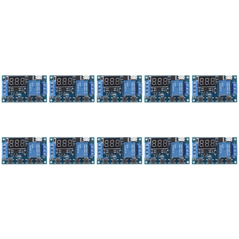 Digital Time Delay Way Relay Trigger Cycle Timer Delay Switch Circuit Board Timing Control Module 10x Hw521