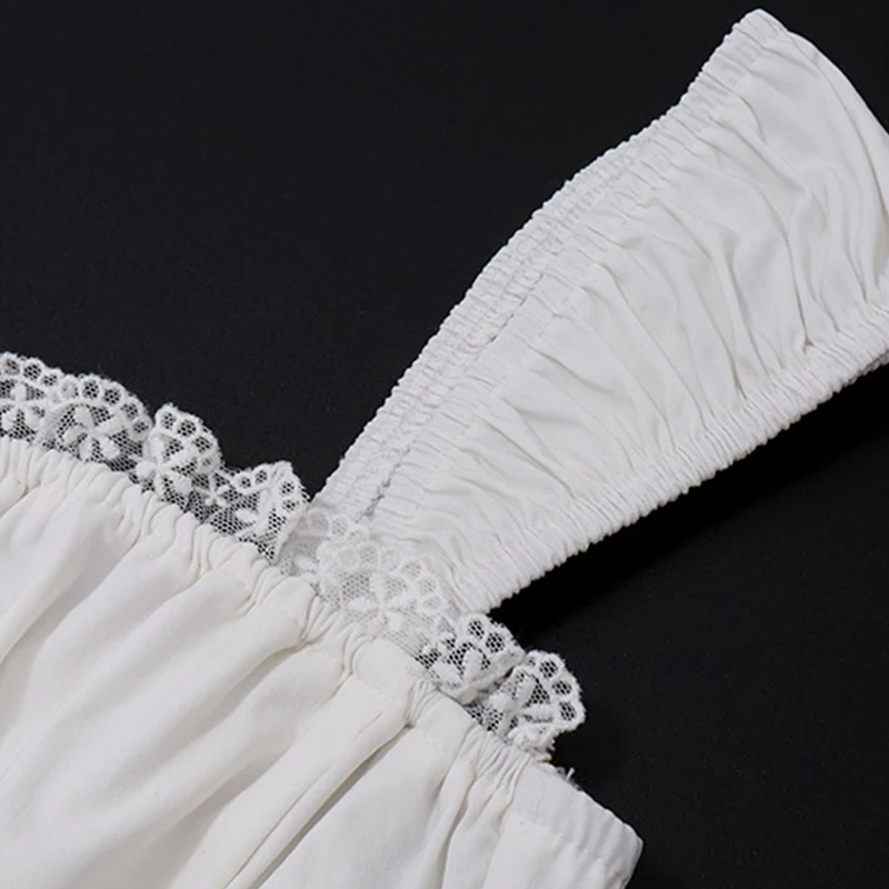 Fairycore Kawaii Lace Trim Front Tie Up T-shirt French Romatic Square Neck Crop Tops Chic Women Slim Fitted Tees Y2K Streetwear 8 Fairycore Kawaii Lace Trim Front Tie Up T-shirt French Romatic Square Neck Crop Tops Chic Women Slim Fitted Tees Y2K Streetwear