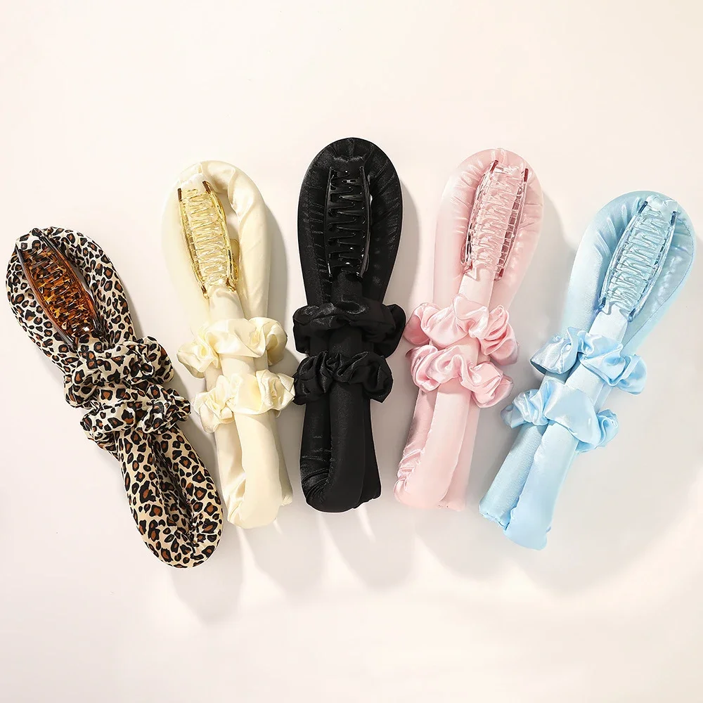 Hair Styling Tool Hair Curling Tools Heatless Curling Rod Headband No Heat Silk Curls Ribbon Hair Rollers Sleeping Soft Lazy Hair Curlers Foam Rod Styling Tools