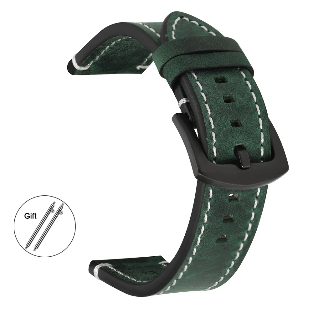 Vintage Soft Leather Watch Band – Retro Style with Quick Release