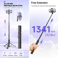 Selfie Stick with Tripod Stand and Remote, 52" Extendable Phone Selfie Stick for iPhone 17 16 15 14 13 Pro Max Galaxy S25 S24 - Image 2