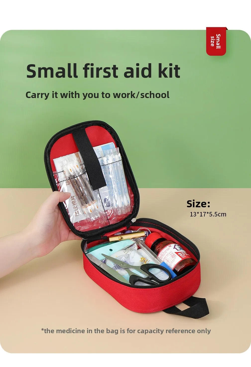 Tragbare Medikamenten-Aufbewahrungstasche mit großem Fassungsvermögen, Epidemieprävention und Gesundheitstasche, Reise- und Haushaltsauto-Crossbody-Notfall b – Detail 13
