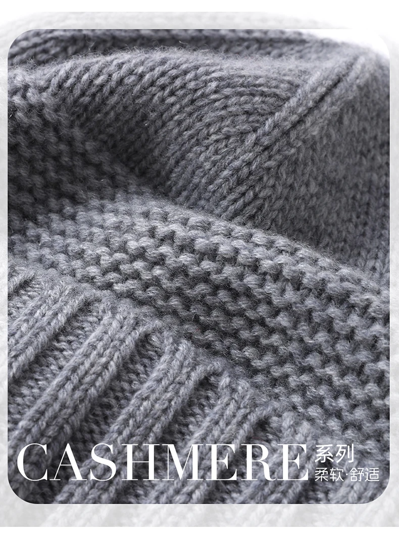 Wintermütze aus reinem Kaschmir für Damen, gestrickte warme modische Gehörschutz-Wollmütze, kältebeständige und kältebeständige Mütze – Detail 16