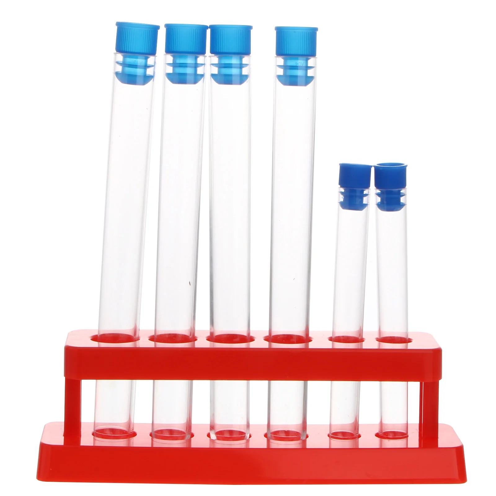 

Plastic Test Tubes With Storage Rack Scientific Experiment Accessories (Test Tube Rack +16*150 Plug (Plug Color Is Random)