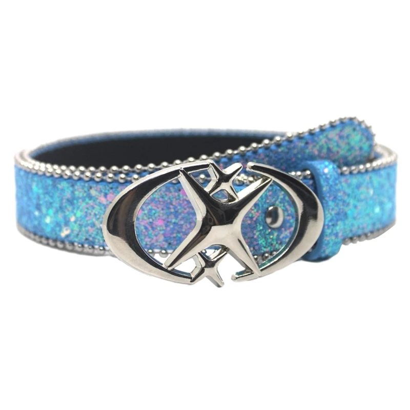 

Glittering Sequins Belt Waist Decor Women Cowboy Belts Stage Props