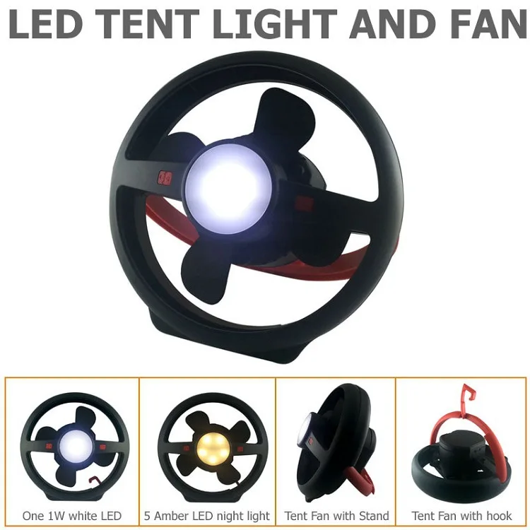 

LED Multifunctional Camping Fan Light USB Charging Hanging Tent Light Suitable For Camping Hiking Family Gatherings Night Light