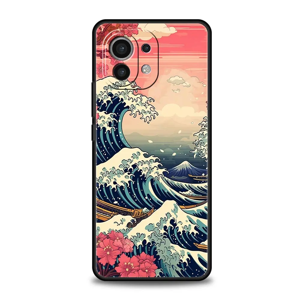 Stylish Blue Wave Soft Phone Case