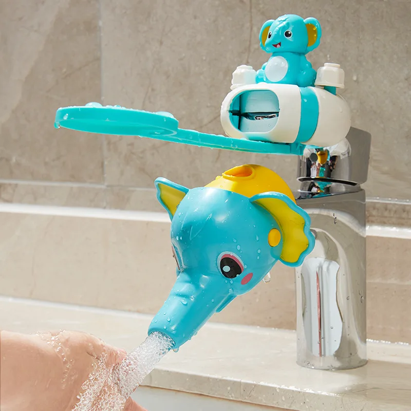 Children Cartoon Faucet Extender Bath Toys Kids Hand Washing in Bathroom Sink Accessories Baby Toys For Bathroom Water-Saving