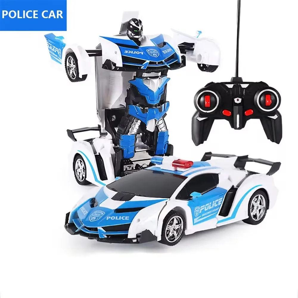 RC Car Transformation Robots Sports Vehicle Model Drift Car Toys Cool Deformation Car Christmas Birthday Gifts for Boys Girls 4