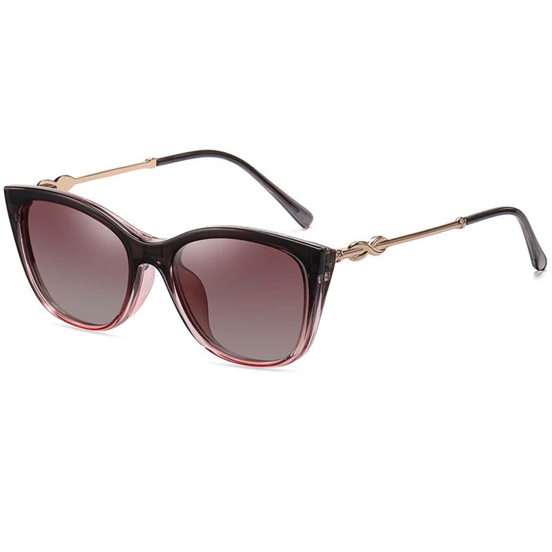 Fashion Sunglasses Cat Eye Magnetic Clip-on Polarized Women Anti-Blue Glasses Frames Computer Eyeglasses Female UV400