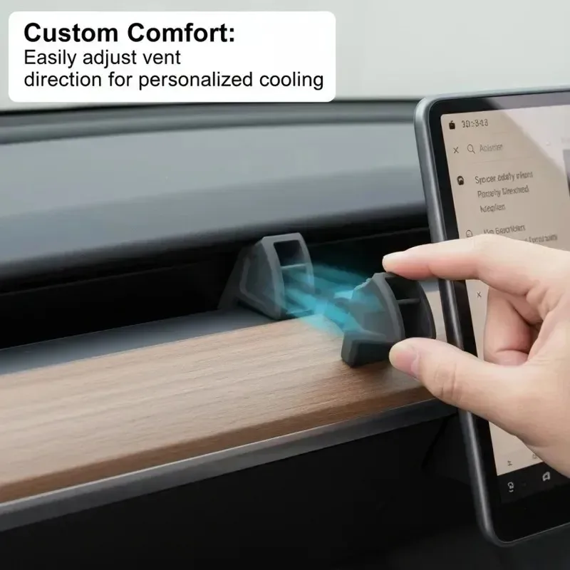 For Tesla Model Y/3 Air Vent Clip Adapter Aroma Diffuser Mount Interior Center Vent Organizer Fragrance Diffuser Holder Adapter