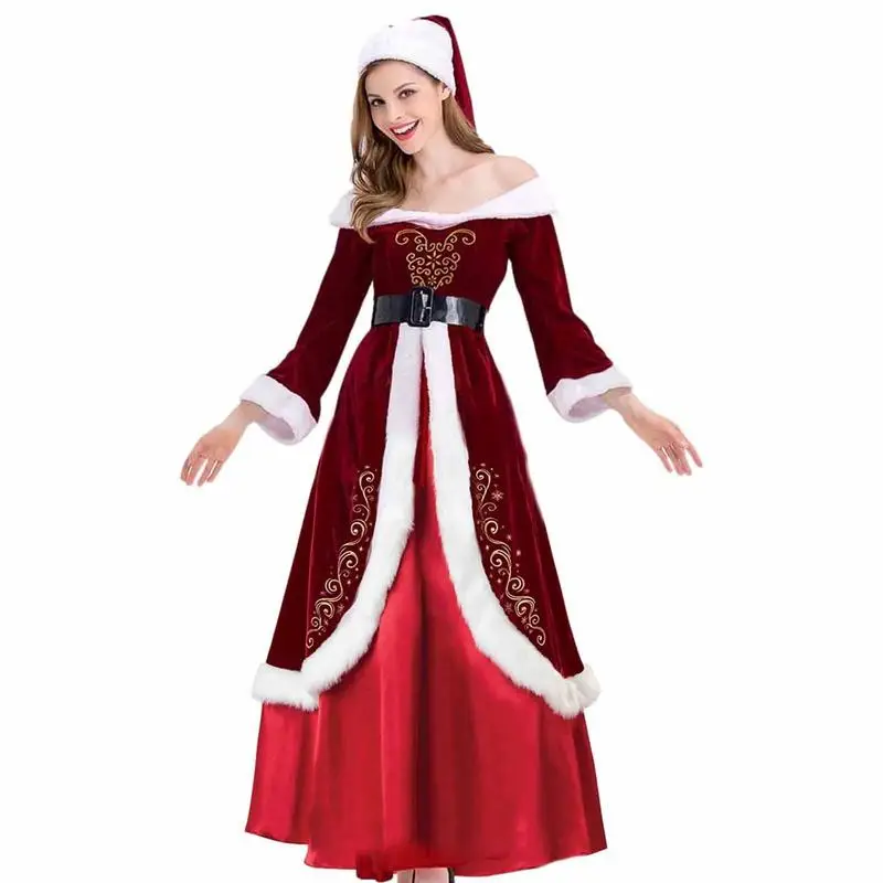 

Christmas Cape Winter Warm Cape Cloak With Hood Velvet Hooded Cape Red Robe Cosplay Props Clothes For Women Ladies