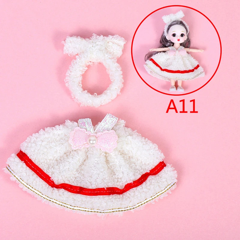16cm Bjd OB11 Doll Fashion Clothes Dress 1/8 Accessories Suit Dress up For Girls Toy Gift 5