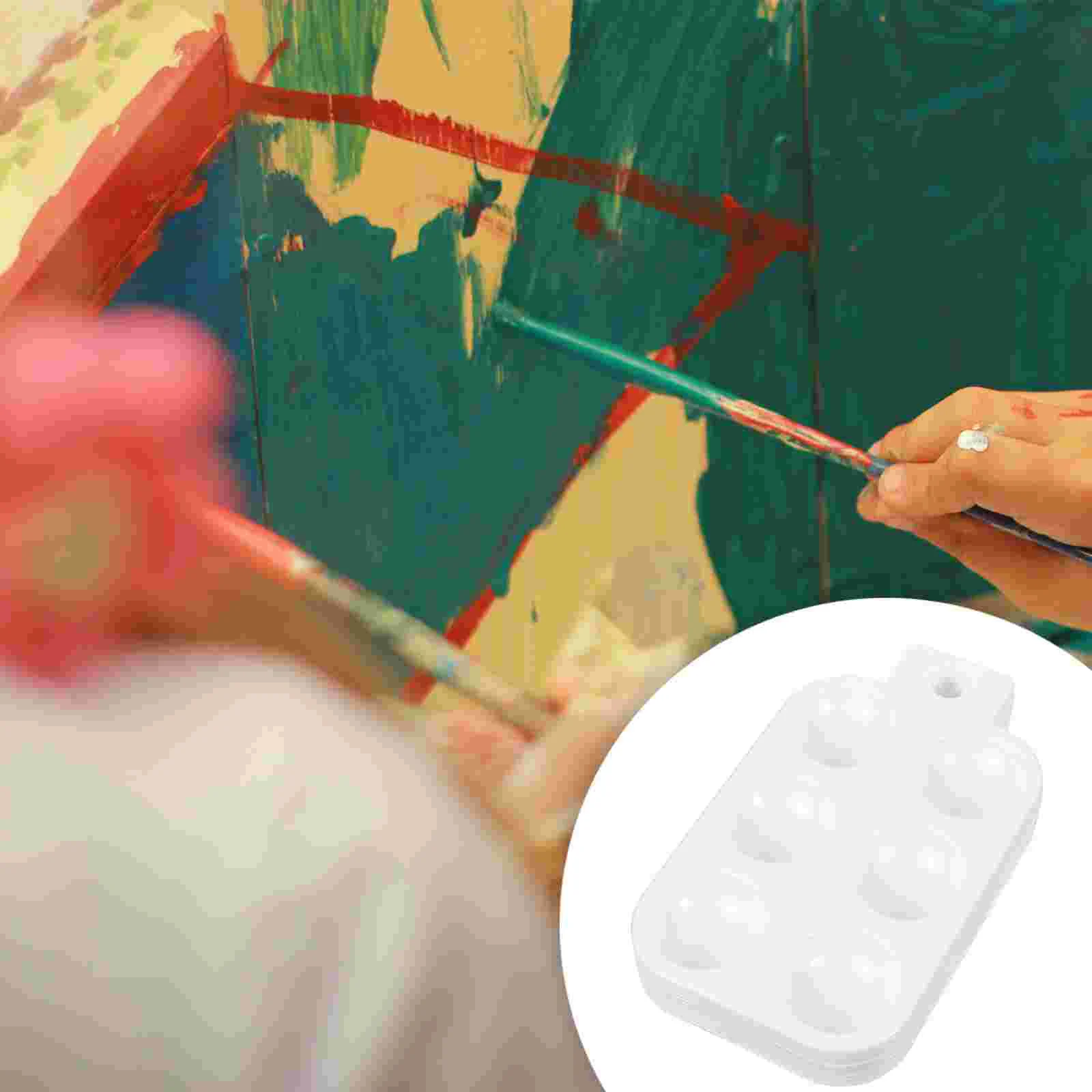 

10 Pcs Paint Palette Child Plastic Trays for Kids Square Serving Pp Color Mixer