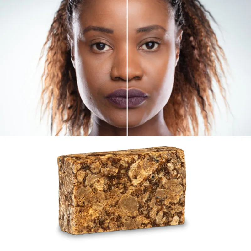 5PCS Raw African Black Soap Remove Acne Clean Moisturize Soft Smooth