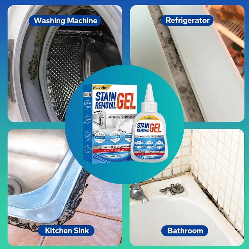 Washing Machine Cleaner Refrigerator Rubber Ring Mold Stain Remover Mildew Stain Gel Household Use Wall Tile Mold Remover Gel