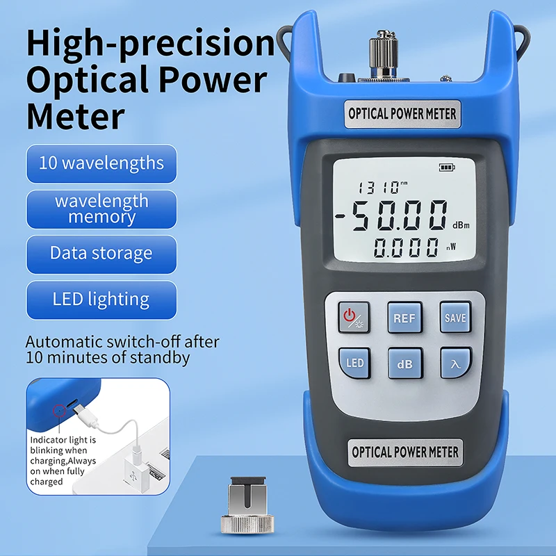 Rechargeable A-C710A/C510A High Quality OPM Optical Power Meter -70~+10dBm/ -50