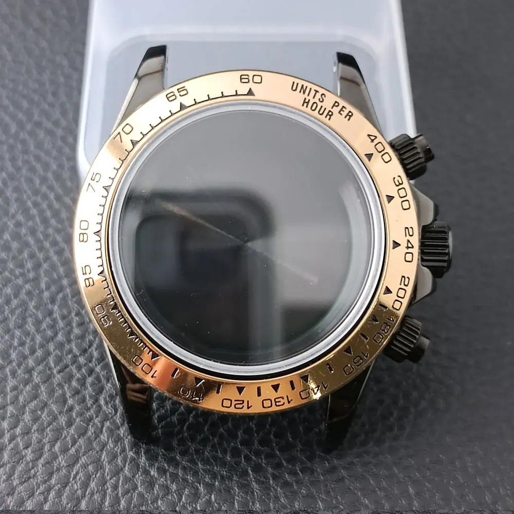 Elegant 39.3mm Silvery/Gold Men's Watch with Steel Case and 20mm Strap Box