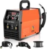 140A MIG Welder Gasless, 110V/220V Dual Voltage Flux Core Welder Flux MIG/Lift TIG/Stick 3 In 1 Synergy MIG Welding Machine 1