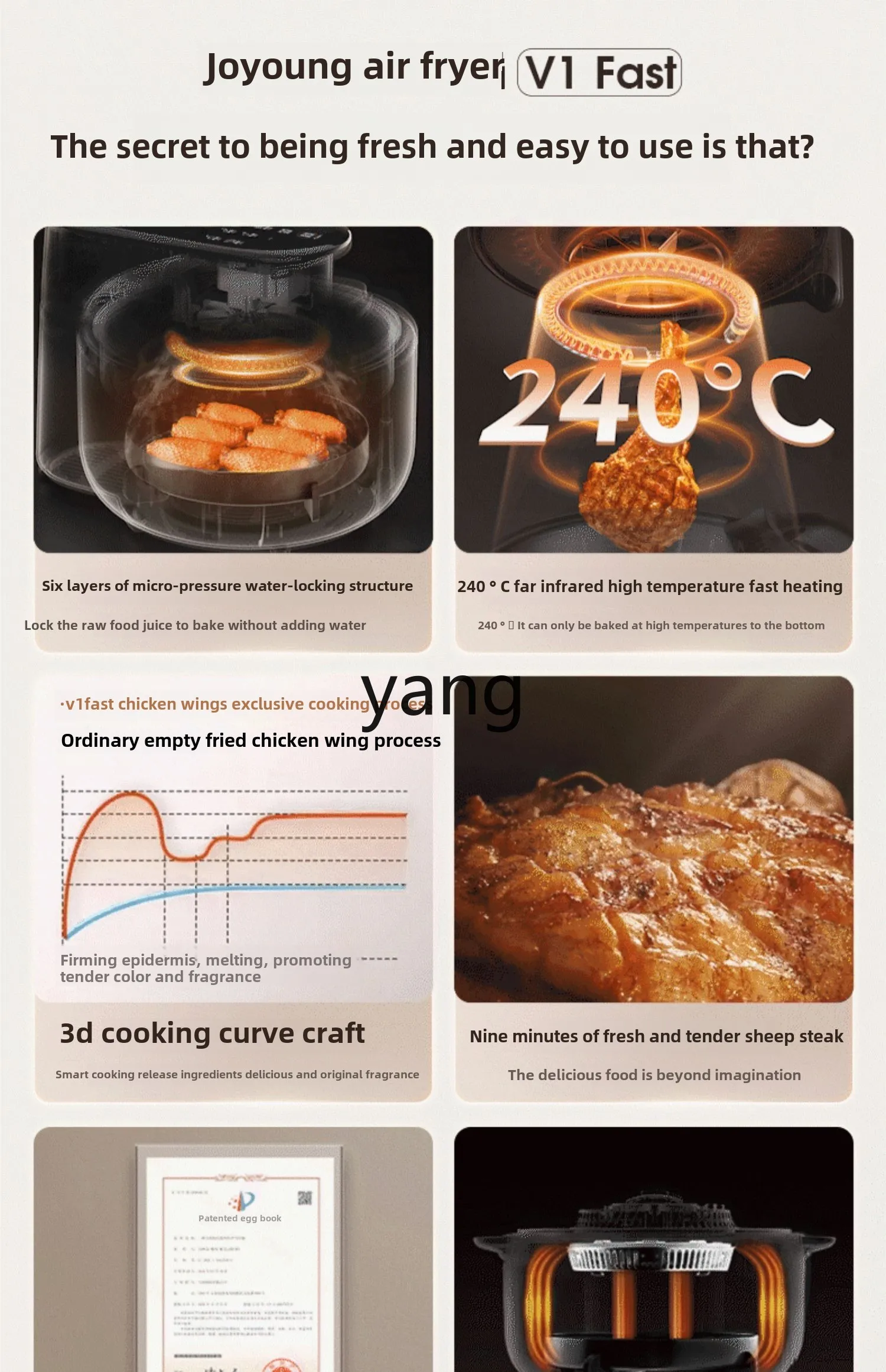 LMM household new no-turn-over visual large-capacity electric fryer multi-function oven cooking machine