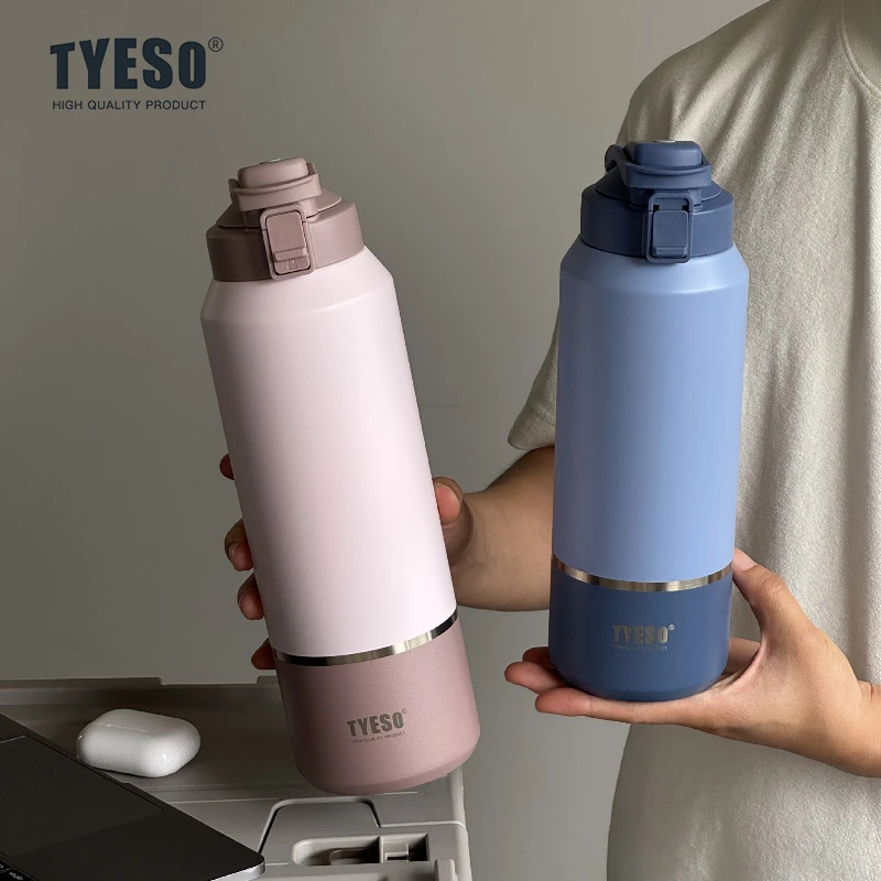 TYESO Stainless Steel Vacuum Thermo Bottle - Leak-Proof Travel Mug with Large Capacity