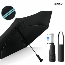 Compact Foldable Umbrella with UV Protection - Iron (Mini model Black)
