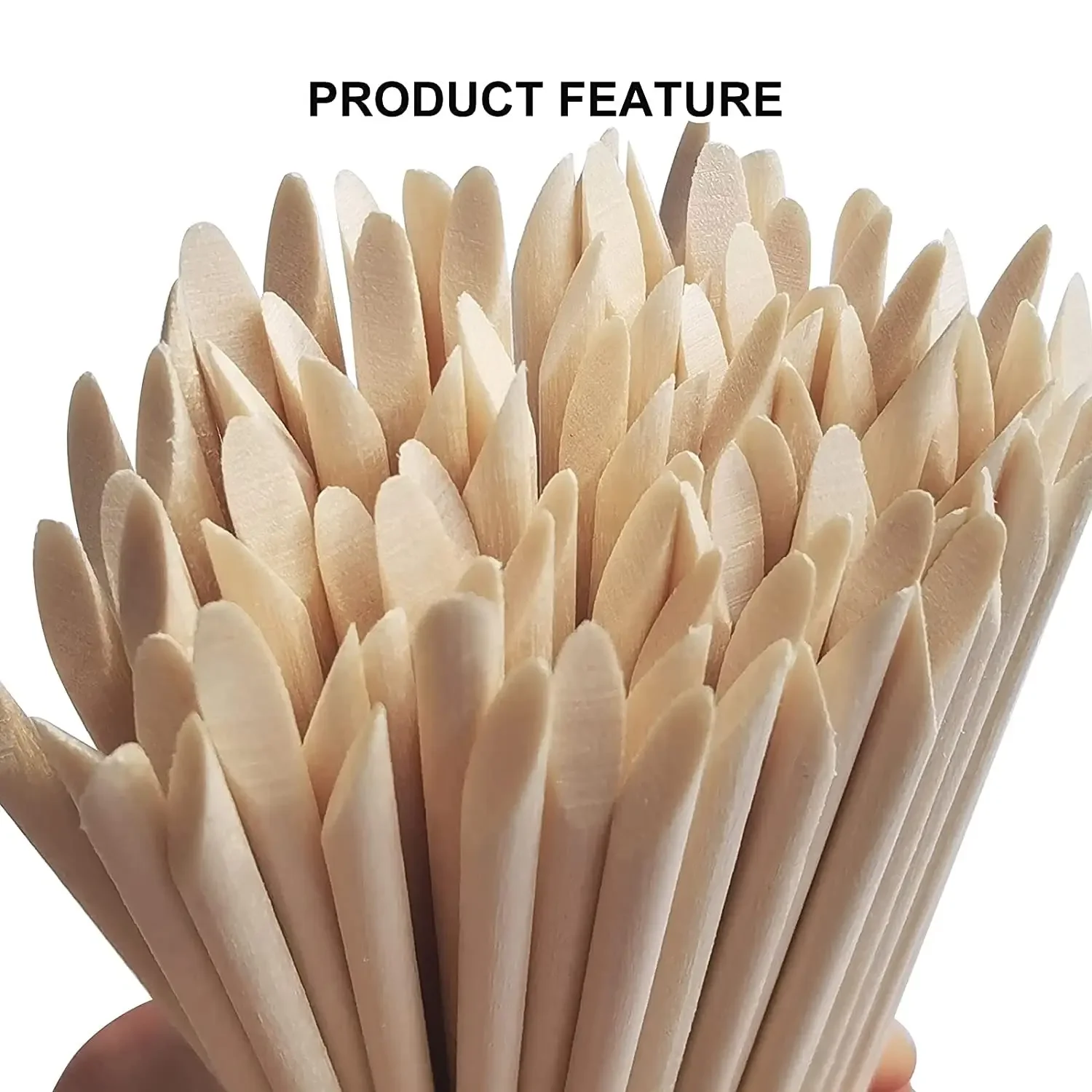Description Picture 3 of item100pcs Nail Art Pusher Orange Wood Sticks Cuticle Pusher Remover Rhinestones Dotting Removal Manicure Pedicure Care Tools