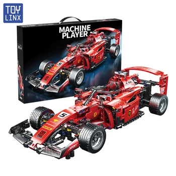 455PCS F1 RC Race Cars Sets MOC Remote Building Blocks Control Car DIY Kits Building Toys for Kids Christmas Halloween Gifts 1