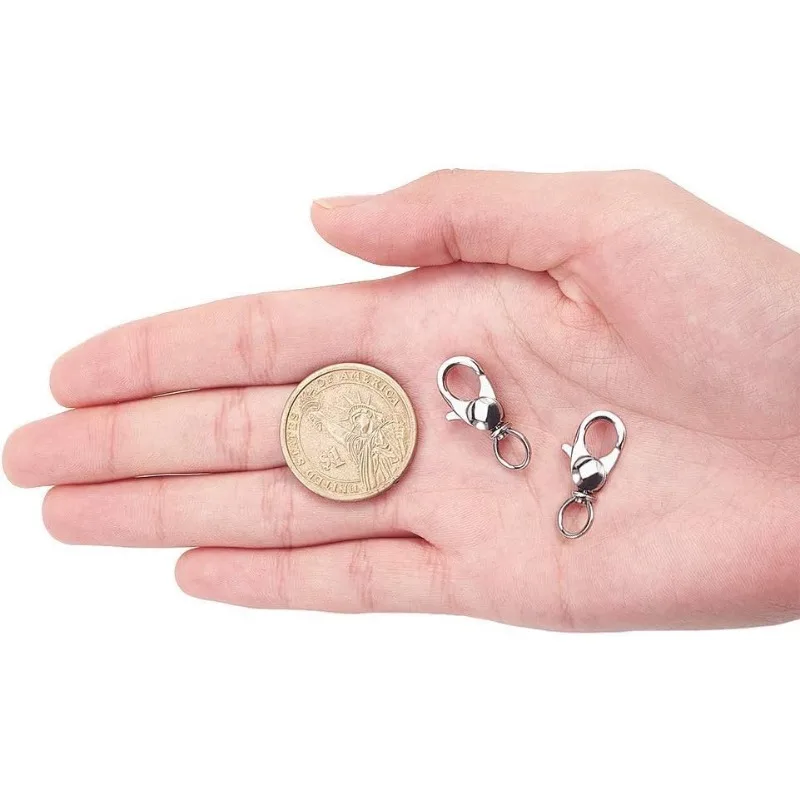 30 Pcs Boucle De Griffe Homard Porte-clés À Fermoir Mousqueton Pivotant
