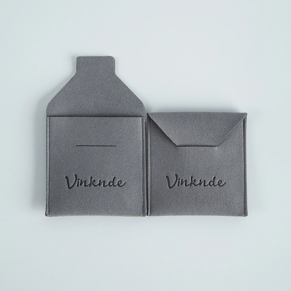 50 Luxuriöse Bijoux-Geschenkbeutel aus dickem Mikrofaser mit individuellem Logo für Schmuck, Ohrringe, Ringe, Halsketten – Hochzeitsgeschenke in Großpackung – Detail 14
