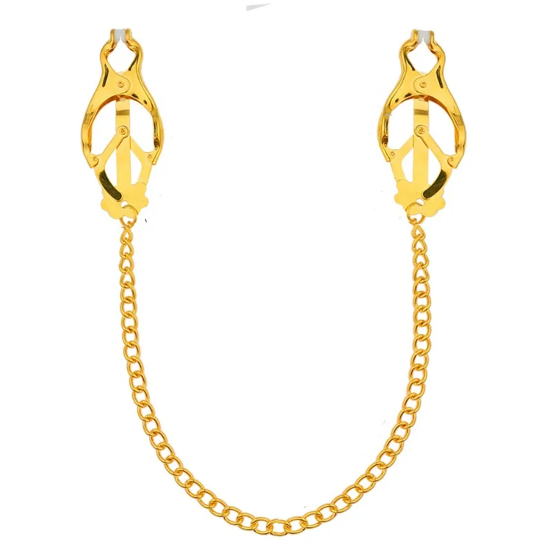 Pinze per capezzoli per adulti, giocattolo a doppia punta, pinze a farfalla in metallo, massaggio al seno, preliminari di coppia, accessori SM, articoli per adulti._voghion.com