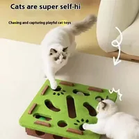 Pet Cat Puzzle Maze Holes Toys Felt Box With Bell Ball Kitten Playing Toys Interactive Funny Cat Supplies 1