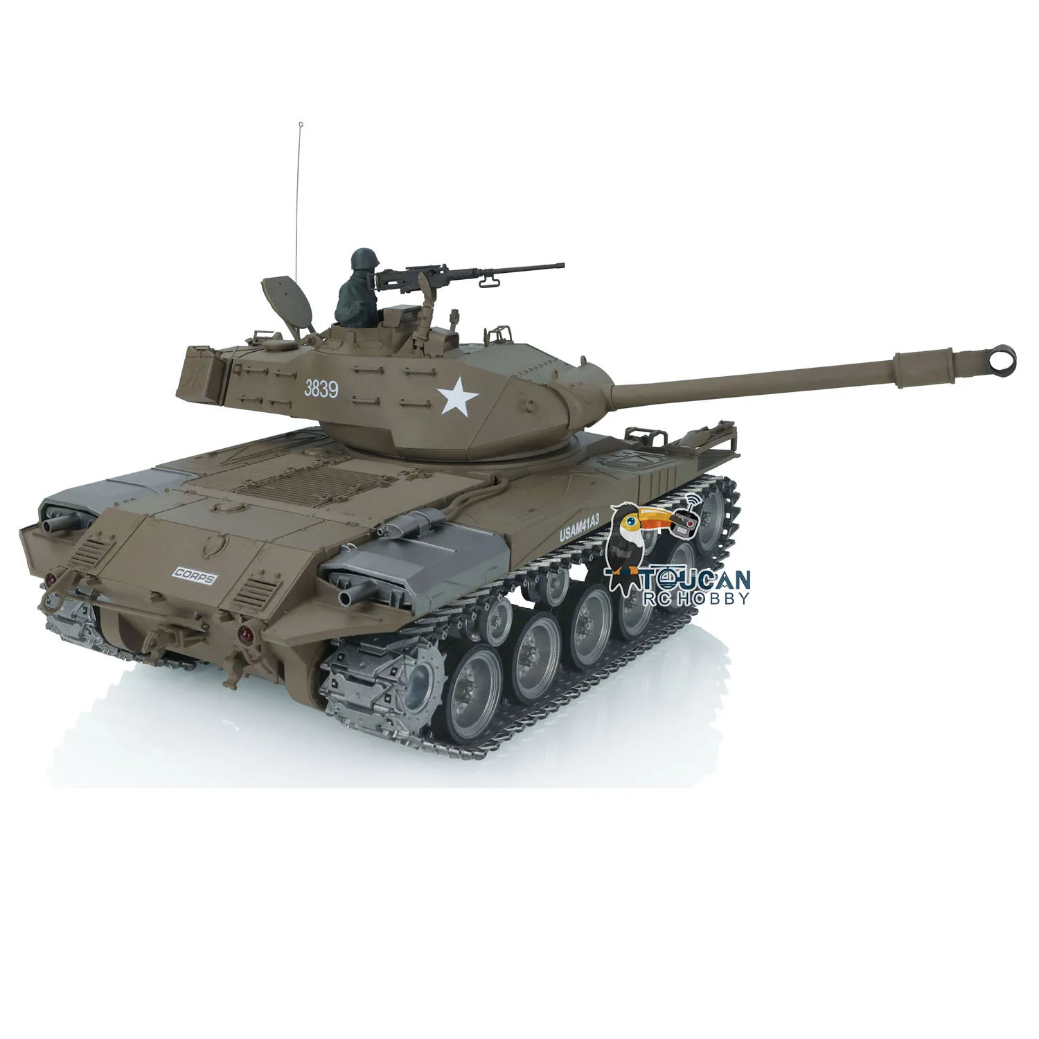 Heng Long 1/16 RC Tank 7.0 Customized Walker Bulldog RTR Radio Control Tank Model 3839 Metal Tracks Wheels Cars Toys TH17329 2