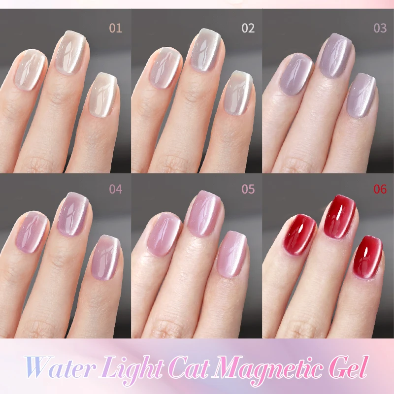 Geboren Mooie 10Ml Bruisend Water Licht Kat Magnetische Gel Nagellak Vernis Semi Permanent Doorweekt Kristal Gel Lak Voor Nagels