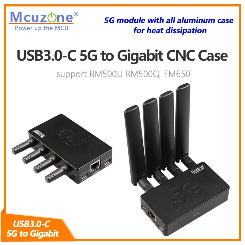 

USB3.0-C 5G to Gigabit Ethernet CNC Case, driver free, plug and play, X86, R5S,RM500U RM500Q FM650, Ubuntu, Mac OS