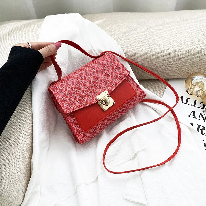 The New Versatile Handheld Small Square Bag, Fashionable Vintage One-shoulder Women's Cross-body Bag Simple Small Bag