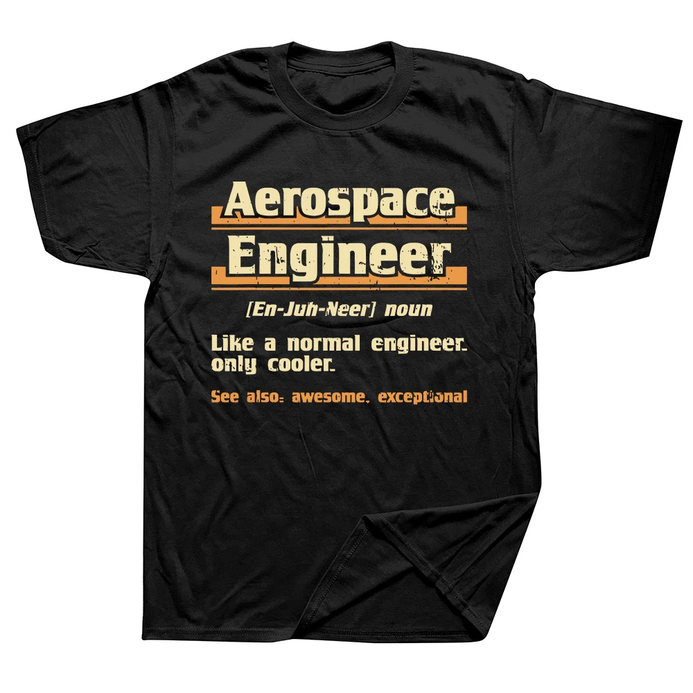 Lustiges Luft- und Raumfahrt-Ingenieur-T-Shirt für Männer, Hip-Hop, Oversize, 100% Baumwolle, Komfort-T-Shirt