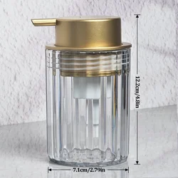 Luxurious Foaming Soap Dispenser for Elegant Countertop Décor (Clear)