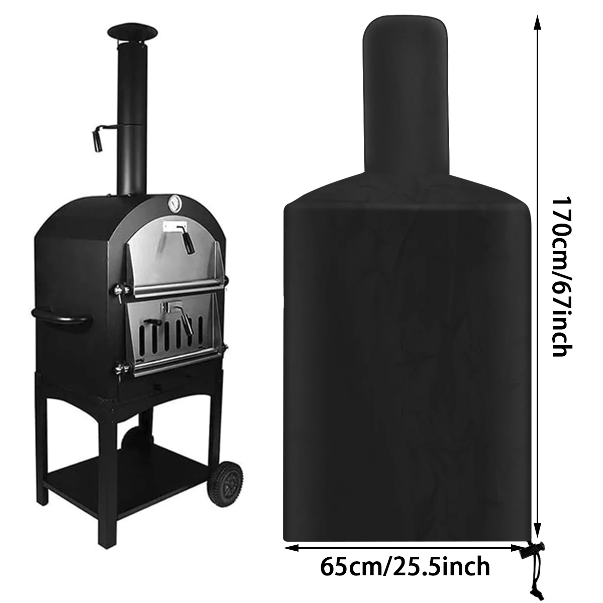Waterproof Oxford Cloth Pizza Oven Cover Outdoor Grill Accessory